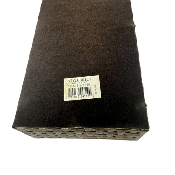 Vintage Tissue Box Holder Stylebuilt Metal Basket Tray Goldtone Bath Accessory - Picture 10 of 10